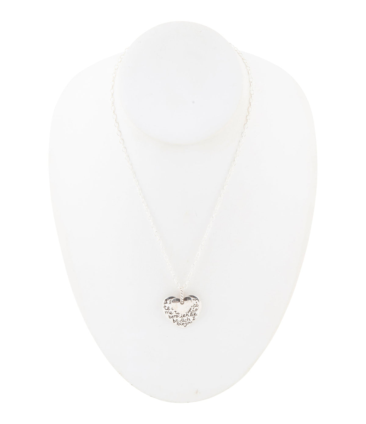 Sterling Silver Engraved Heart Pendant Neckalce Otarealm
