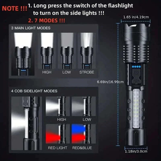 Super Powerful Rechargeable Torch Flood Light Otarealm