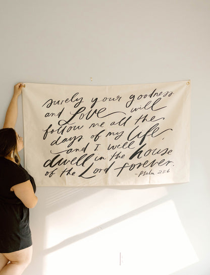 Large Canvas Banner: Surely your Goodness