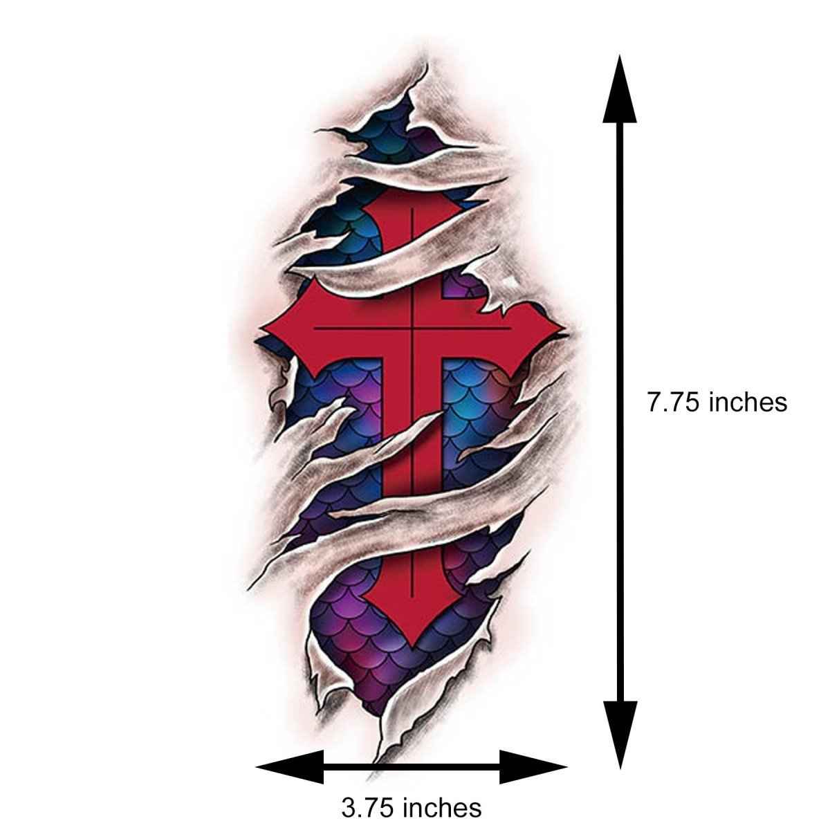 Red Cross & Shark Temporary Tattoos – Fun Party Body Art