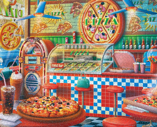 The Pizza Shop 1000 Piece Jigsaw Puzzle by Springbok Puzzles