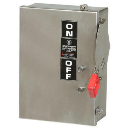 GE THN3361SS Disconnect Switch, 30A, 600VAC, 250VDC, 3P, Non-Fusible, NEMA 4/4X