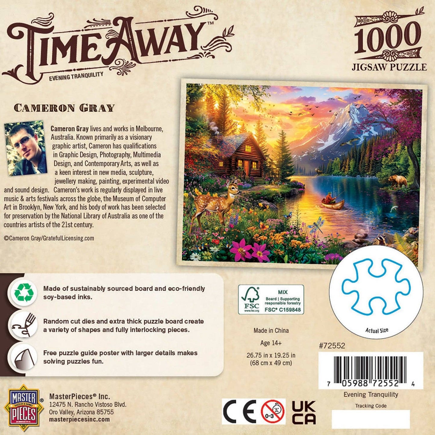 Time Away Evening Tranquility 1000 Piece Jigsaw Puzzle | Masterpieces Puzzles