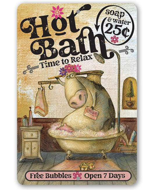 Hot Bath - Metal Sign
