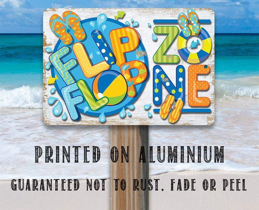 Flip Flop Zone - Metal Sign