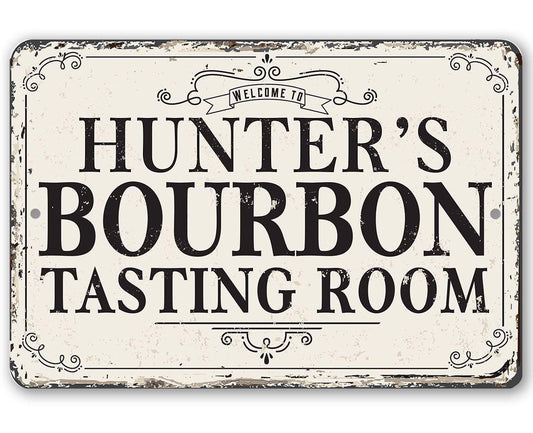 Personalized - Bourbon Tasting Room - Metal Sign