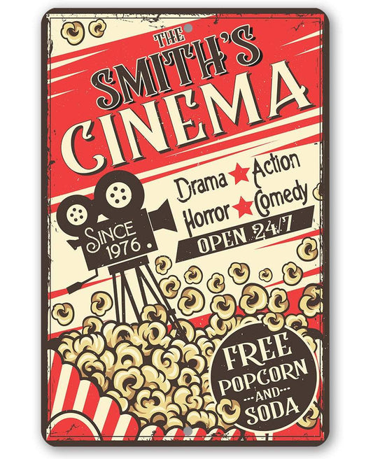 Personalized - Cinema Retro - Metal Sign