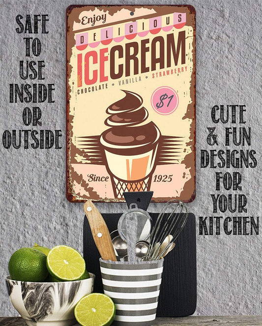 Personalized - Ice Cream - Metal Sign