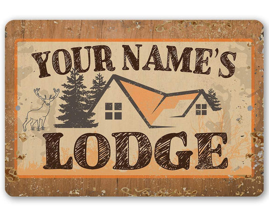Personalized - Lodge - Metal Sign