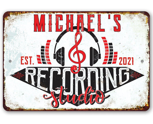Personalized - Recording Studio - Metal Sign