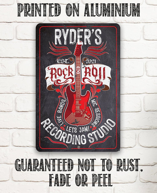 Personalized - Rock & Roll - Metal Sign