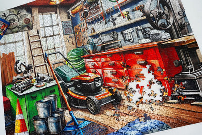 Toolman's Garage 1000 Piece Jigsaw Puzzle by Springbok Puzzles