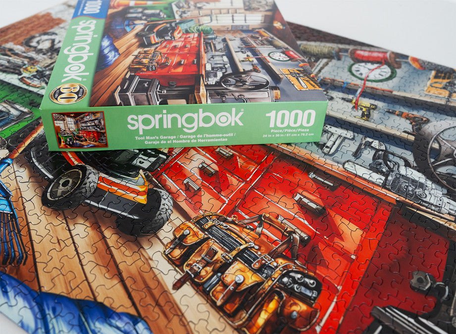 Toolman's Garage 1000 Piece Jigsaw Puzzle by Springbok Puzzles
