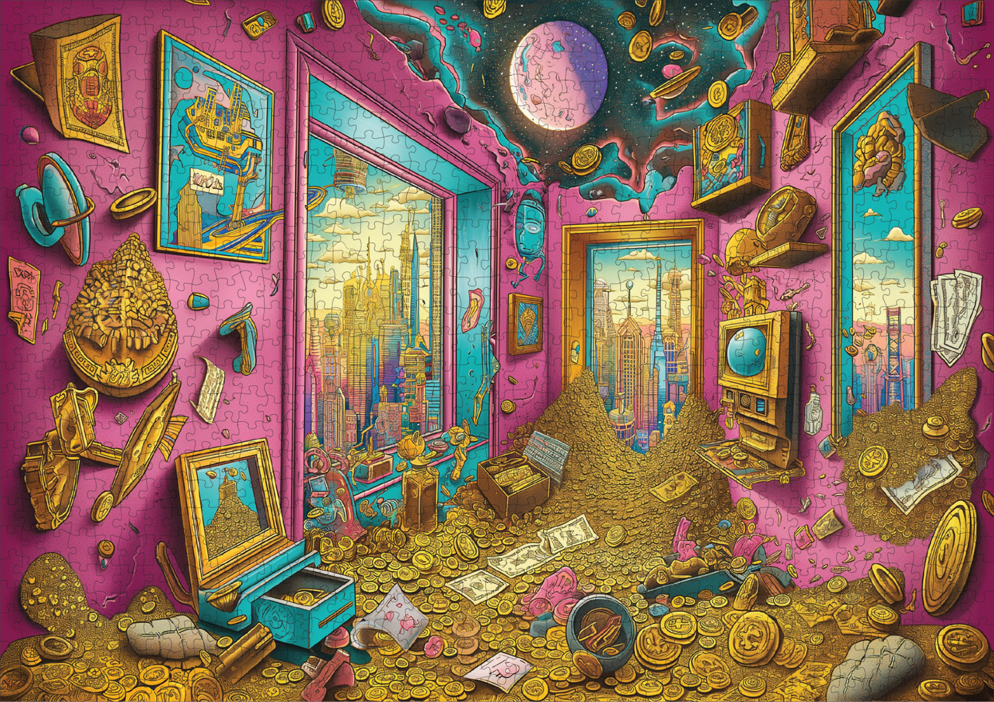 Treasure Trove 1000 Piece Jigsaw Puzzle | Trippy Puzzle Co