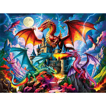 Triad of Fire 300 Piece Glow in the Dark Jigsaw Puzzle | Masterpieces