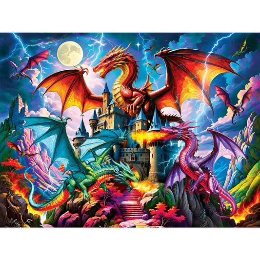 Triad of Fire 300 Piece Glow in the Dark Jigsaw Puzzle | Masterpieces