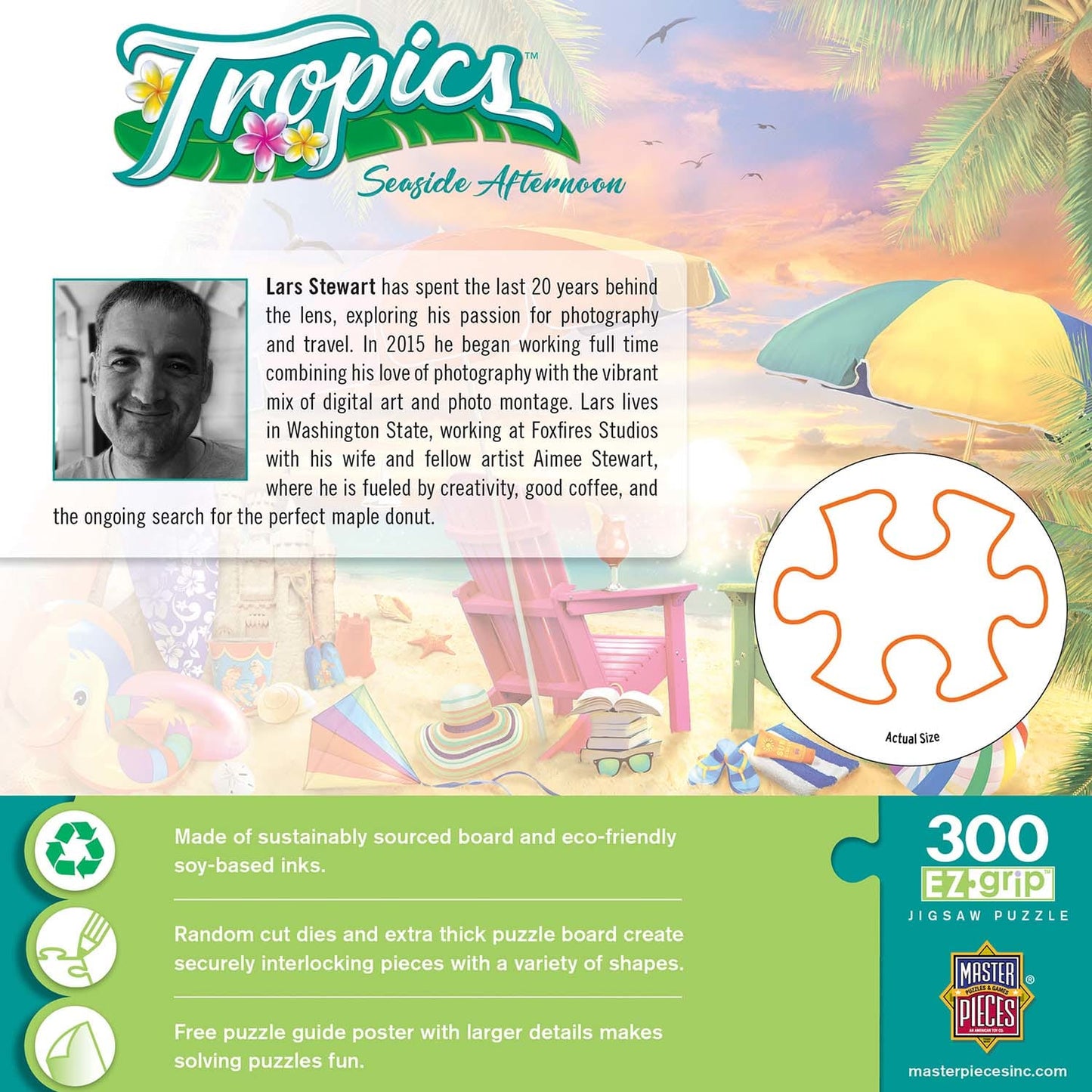 Tropics Seaside Afternoon 300 Piece EZ Grip Jigsaw Puzzle | Masterpieces