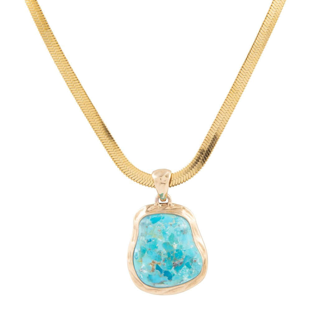 Turquoise Baron Snake Chain Pendant Necklace Otarealm