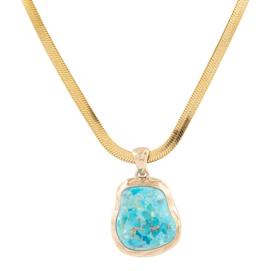 Turquoise Baron Snake Chain Pendant Necklace Otarealm
