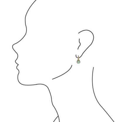 Blue Turquoise Golden Roped Earrings Otarealm