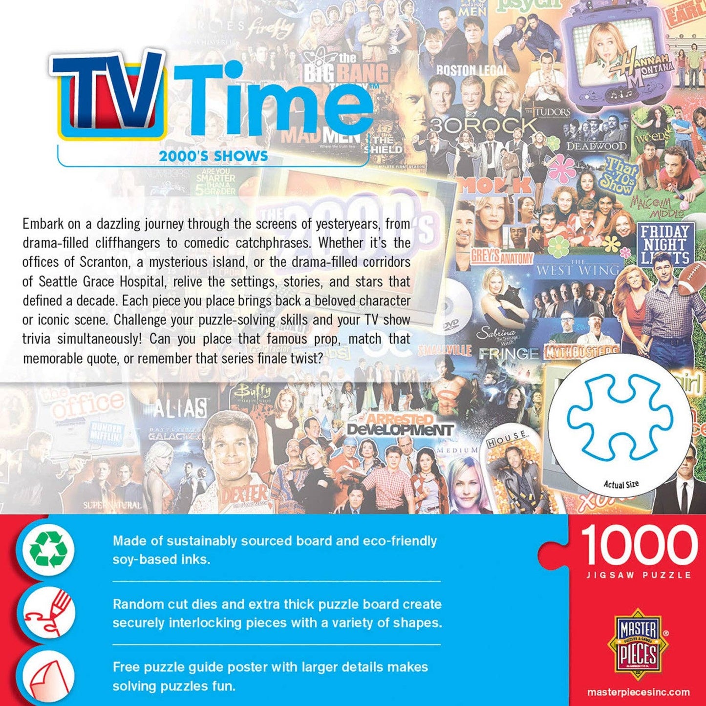 TV Time - 2000's Shows 1000 Piece Jigsaw Puzzle by Masterpieces
