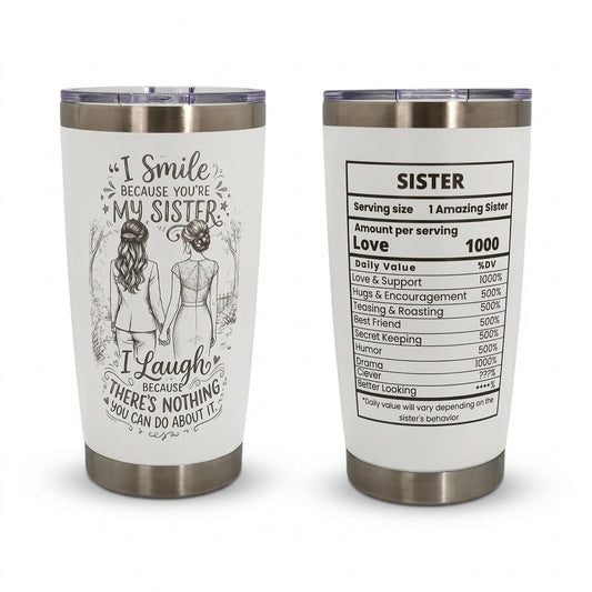 Unique Sister Gift 20oz Insulated Stainless Steel Travel Tumbler
