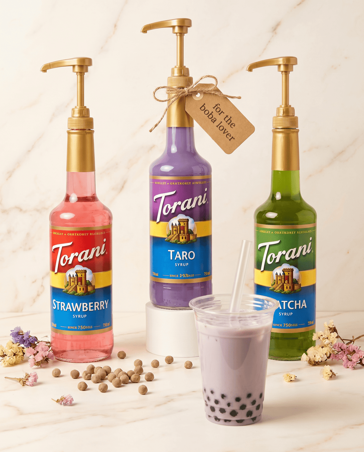 Universal Gold Syrup Pump Compatible with 750ml Torani DaVinci and Jordans Bottles