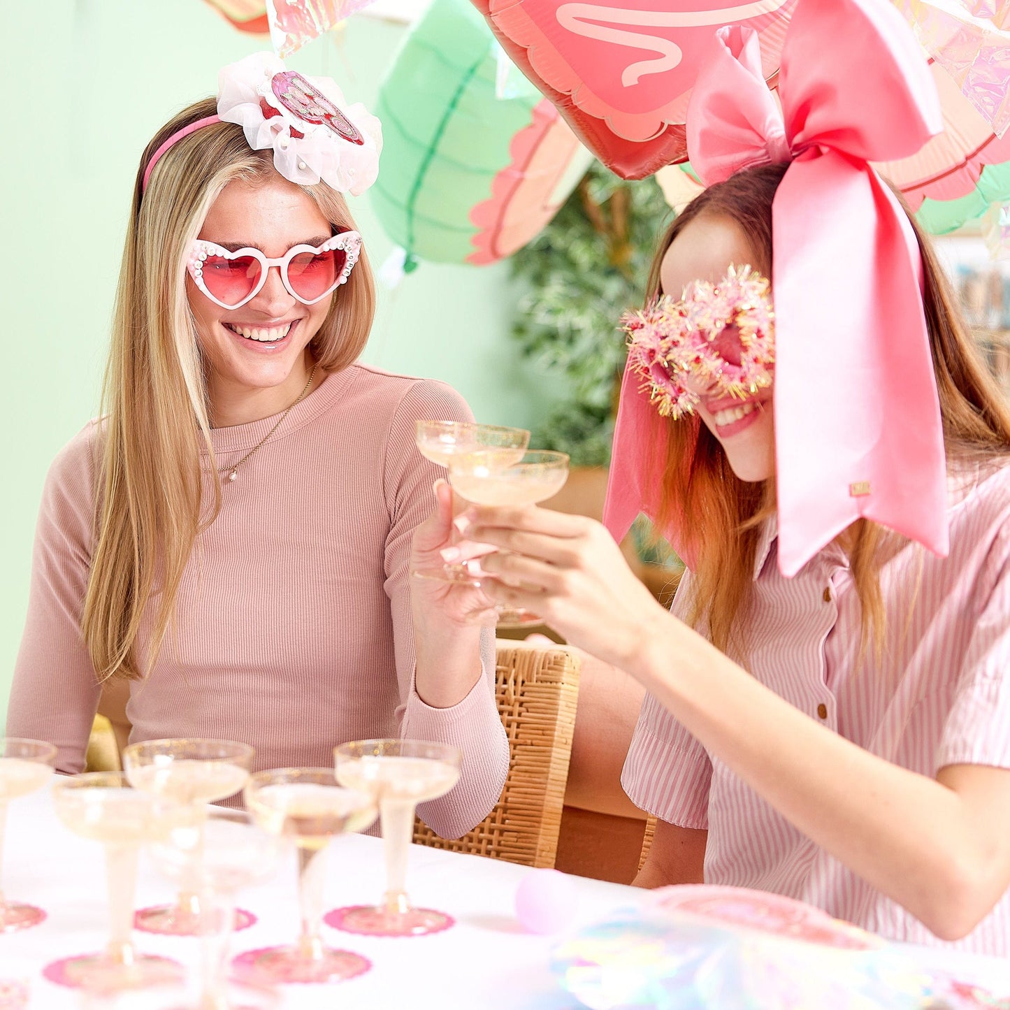Pink Jumbo Bow Headband (Single or Set of 4)