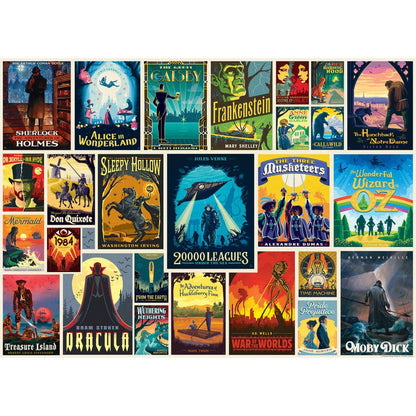 Vintage Posters - Literary Classics 1000 Piece Jigsaw Puzzle | Masterpieces Puzzles