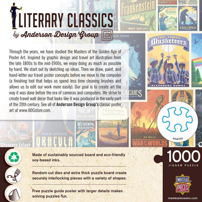 Vintage Posters - Literary Classics 1000 Piece Jigsaw Puzzle | Masterpieces Puzzles