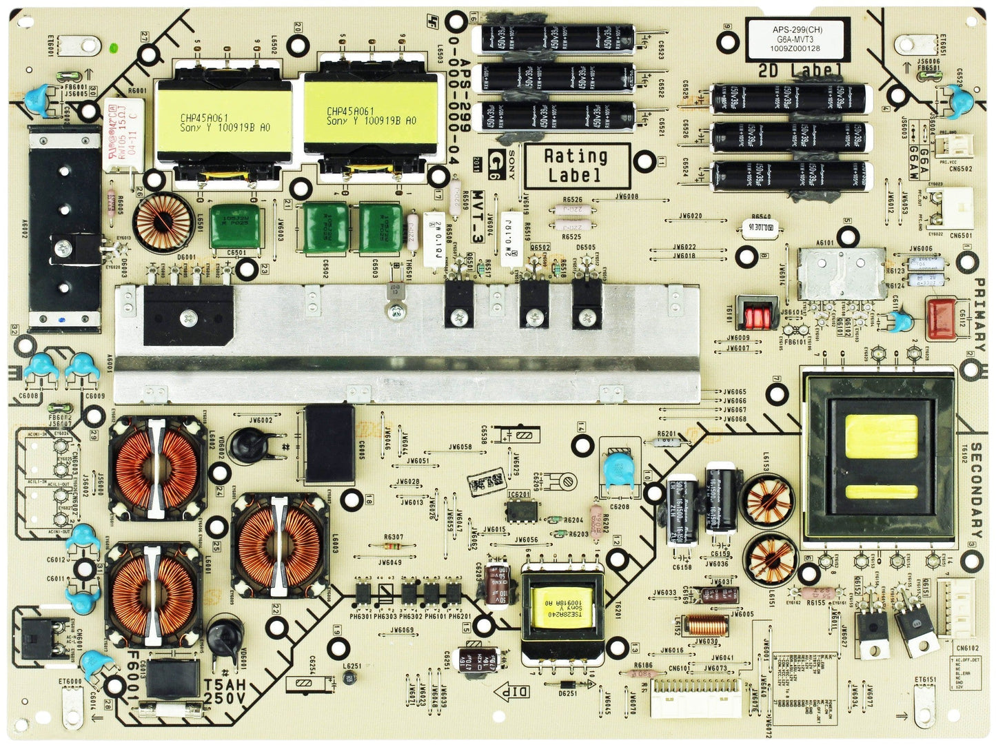 Sony 1-474-331-11 (APS-299/C(CH), APS-299/C) G6 Power Supply