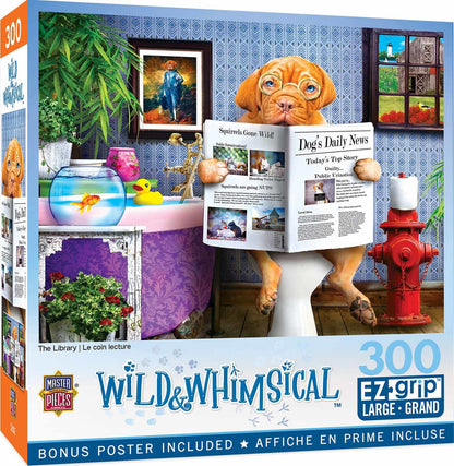 Wild & Whimsical The Library 300 Piece EZ Grip Jigsaw Puzzle | Masterpieces