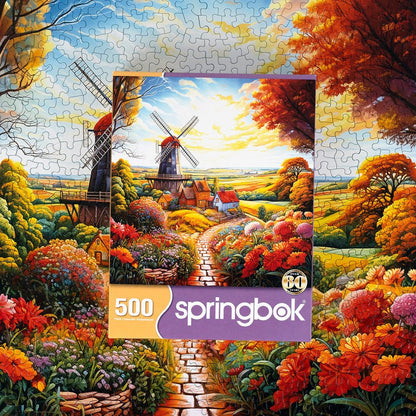 Windmill On The Farm 500 Piece Jigsaw Puzzle by Springbok Puzzles