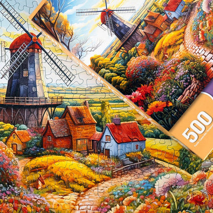 Windmill On The Farm 500 Piece Jigsaw Puzzle by Springbok Puzzles
