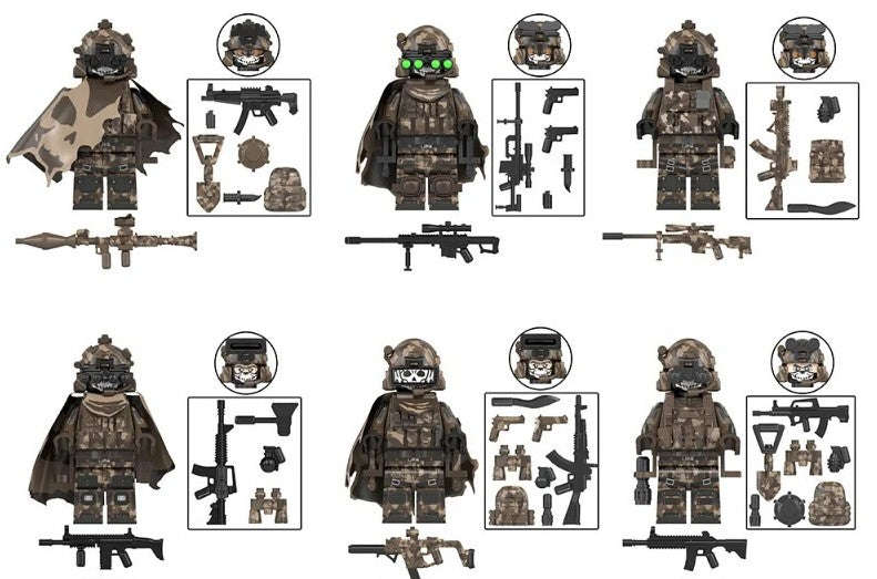 Military Series Custom Minifigures set of 6 Otarealm