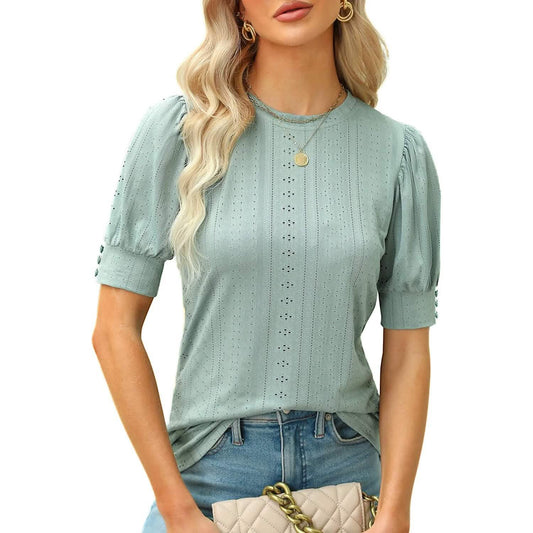 Women's Dressy Casual Puff Sleeve Tops Otarealm