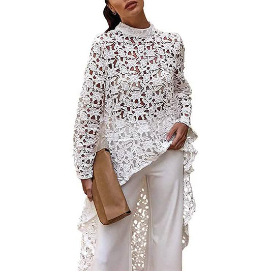Women's Long Sleeve Crew Neck Casual Top Shirt Dress Otarealm