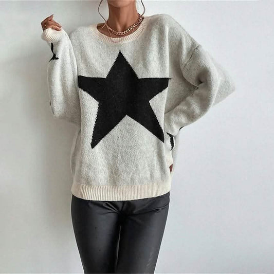 Women's Ribbed Knit Pullover Sweater Otarealm