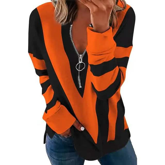 Women's Zip Shirt Long Sleeve Otarealm