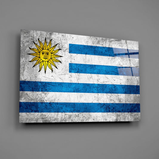 Flag of Uruguay Glass Wall Art